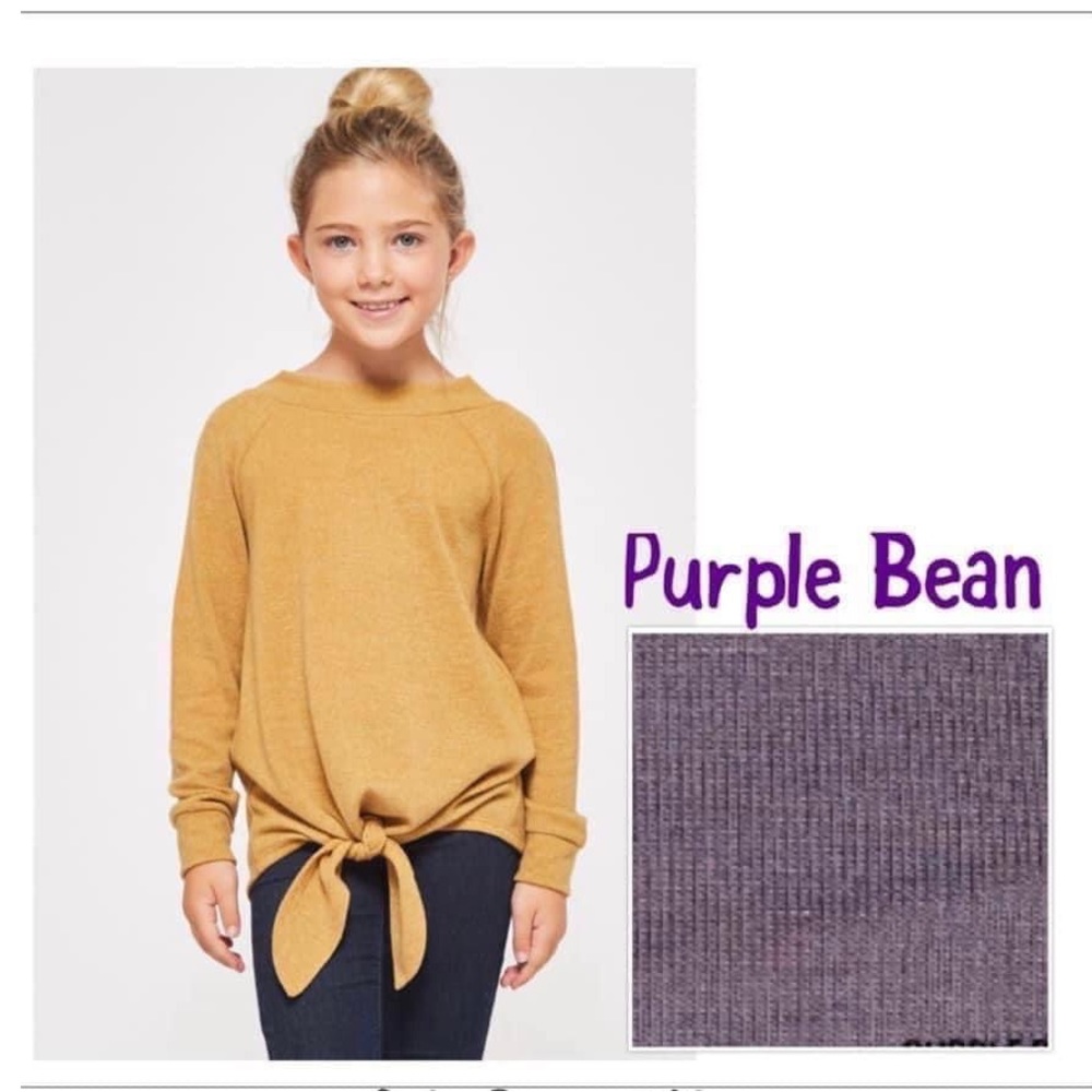 NEW Purple Bean Tied Sweater Tunic
